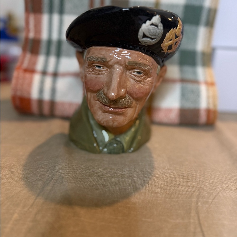 Royal Doulton Black and Green Ceramic Art Jug MONTY